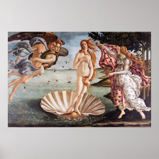 Póster Sandro Botticelli - Nacimiento de Venus (Frente)