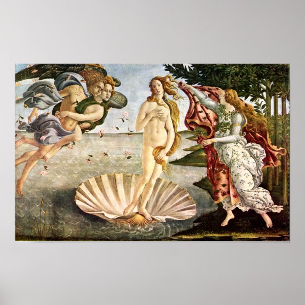 Póster Sandro Botticelli-Nacimiento De Venus | Zazzle.es