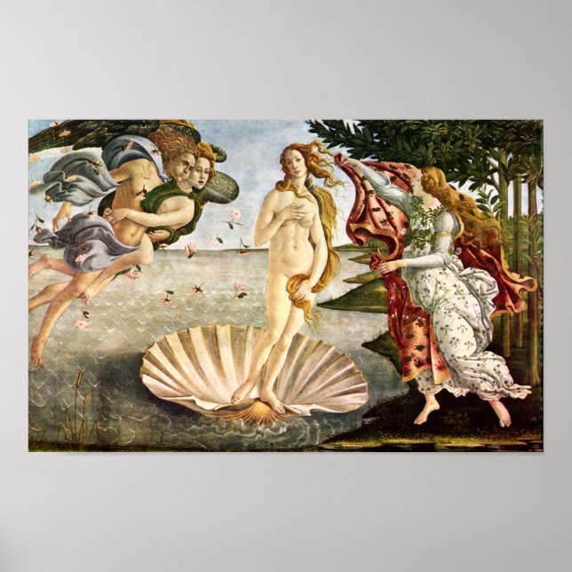 Póster Sandro Botticelli-Nacimiento de Venus (Frente)