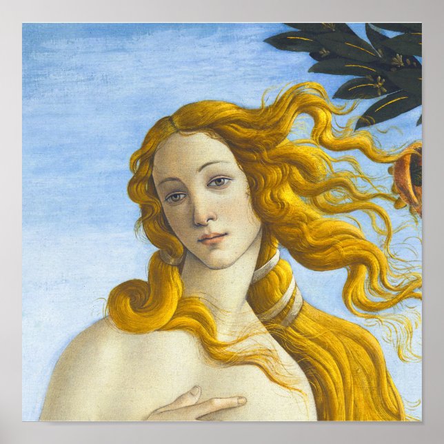 Póster Sandro Botticelli - Nacimiento de Venus Primer Pla (Frente)
