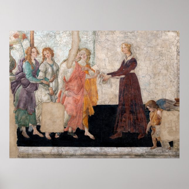Póster Sandro Botticelli - Venus y los Tres Grados (Frente)