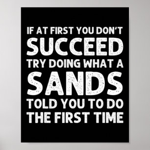 Póster Sands Funny Surname Family Tree Birday Reunion I