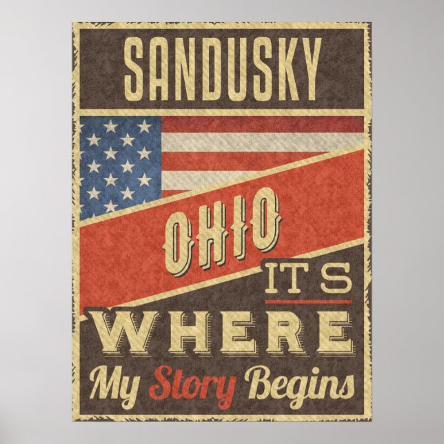 Póster Sandusky Ohio (Frente)