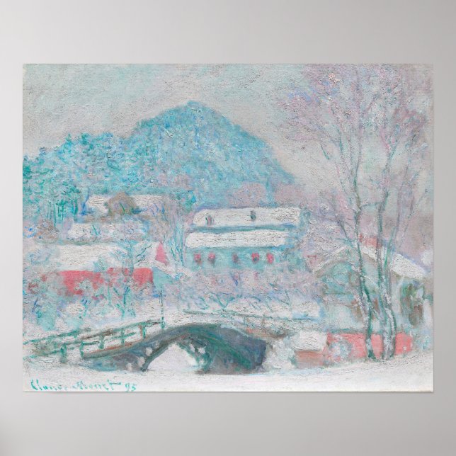 Póster Sandvika, Noruega (1895) por Claude Monet (Frente)