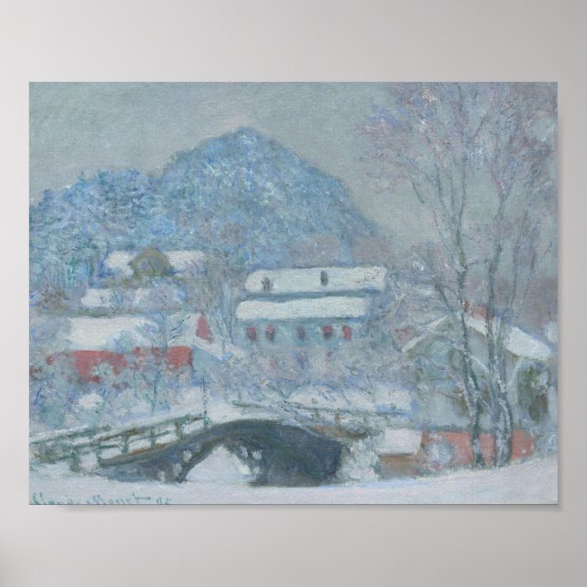 Póster Sandviken Noruega en la nieve (Frente)