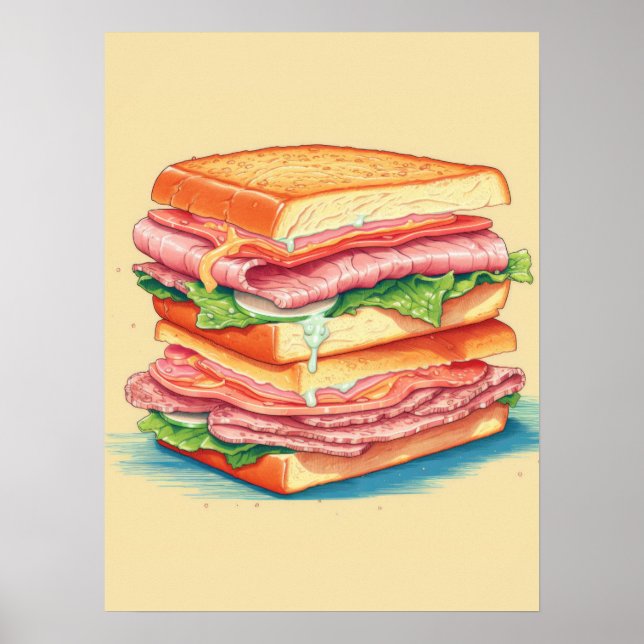 Póster Sándwich apilado de última hora (Frente)