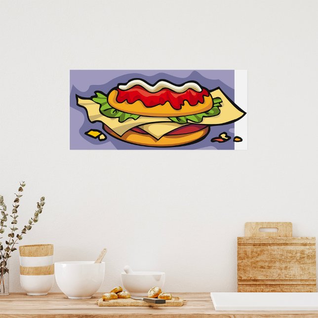 Póster Sándwich con Lechuga Queso y Salsa (Subido por el creador)