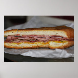 Póster Sandwich cubano en la imagen de lienzo