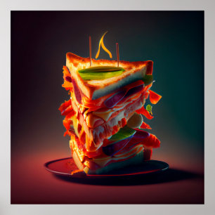 Póster sandwich de club poster
