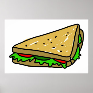 Póster Sándwich de ensalada