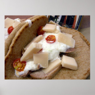 Póster Sándwich de pita de cerdo