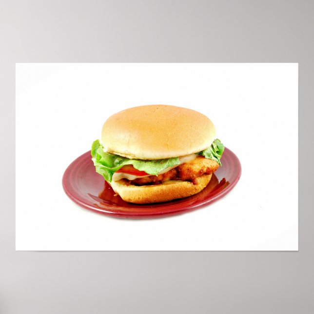 Póster Sandwich de pollo frito (Frente)