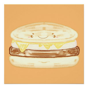 Póster Sandwich De Salchicha, Huevo Y Queso