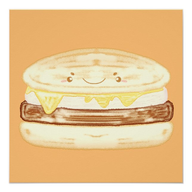 Póster Sandwich De Salchicha, Huevo Y Queso (Anverso)