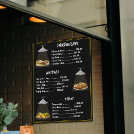 Póster Sándwiches de Menú de Comida Rápida | Hotdogs | Ta