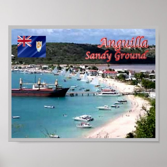 Póster Sandy Ground - Anguila - (Frente)