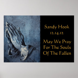 PÓSTER SANDY HOOK PUEDE QUE REZEMOS POR LAS ALMAS DE.....