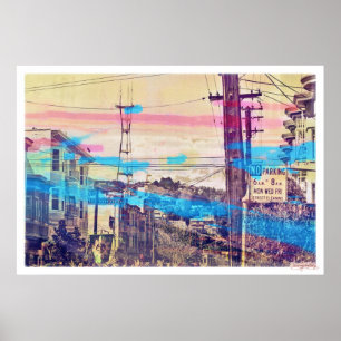 Póster Sanfran-see-peaks, distrito de san francisco