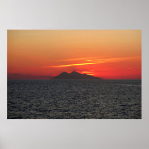 Póster Sangeang Api Sunset