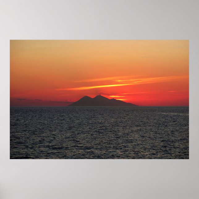 Póster Sangeang Api Sunset (Frente)