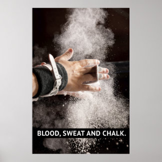 Póster Sangre, sudor y calca - Motivación de la gimnasia