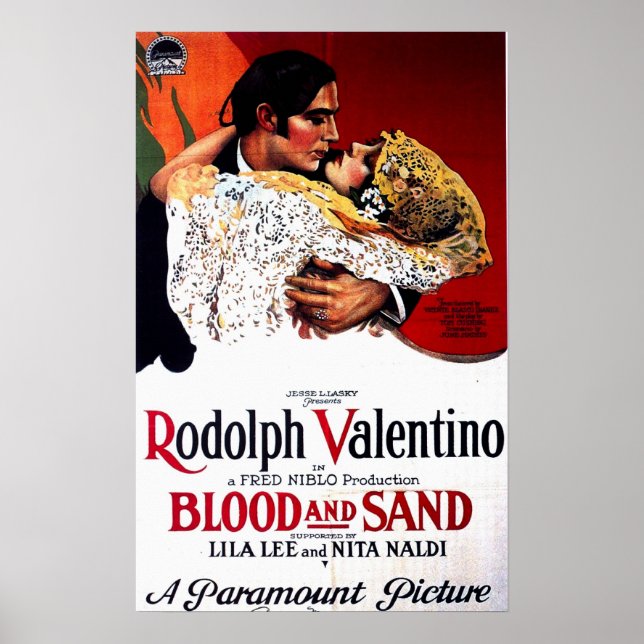 Póster Sangre y arena, Poster de cine de Valentino (Frente)