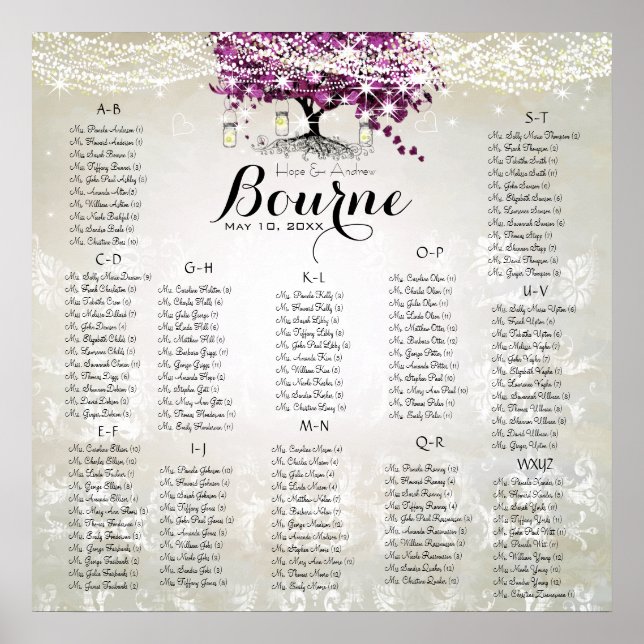 Póster Sangria Wine Mason Jar Firefly Heart Leaf Tree (Frente)