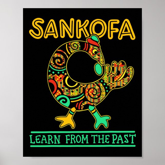 Póster Sankofa African Bird Black History Month Juneteent (Frente)
