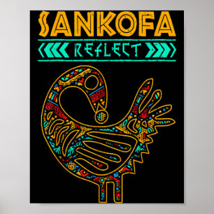 Póster Sankofa Historia Negra Afro Orgullo Africano Hombr
