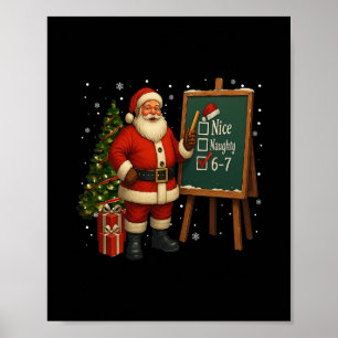 Póster Santa 6-7 Meme Bonito Travieso 67 Navidad Rotura C