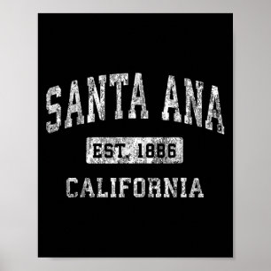 Póster Santa Ana California Ca Antiguo Establecido