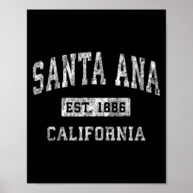 Póster Santa Ana California Ca Antiguo Establecido  (Frente)