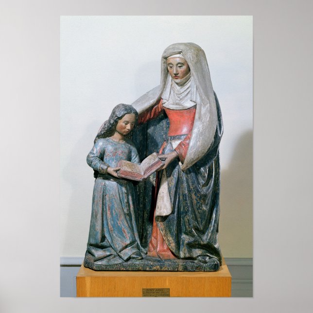 Póster Santa Ana y la Virgen, 1500-30 (Frente)