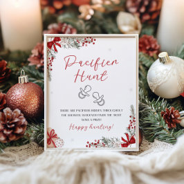 Póster Santa Baby Shower el Rótulo de Caza Pacificadora