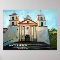 Santa Barbara, CA, Poster de los Estados Unidos