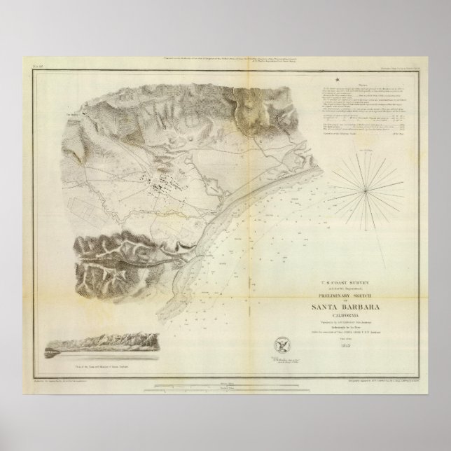 Póster Santa Barbara, Calif (Frente)