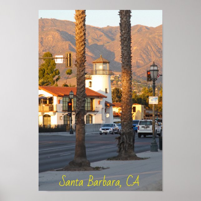 Póster Santa Barbara lighthouse, California (Frente)