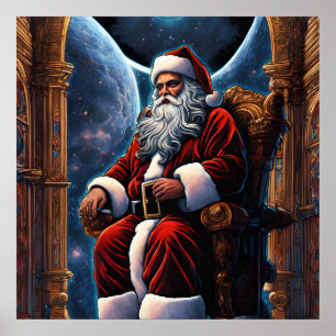 Póster Santa Believes, vacaciones de Navidades Santa