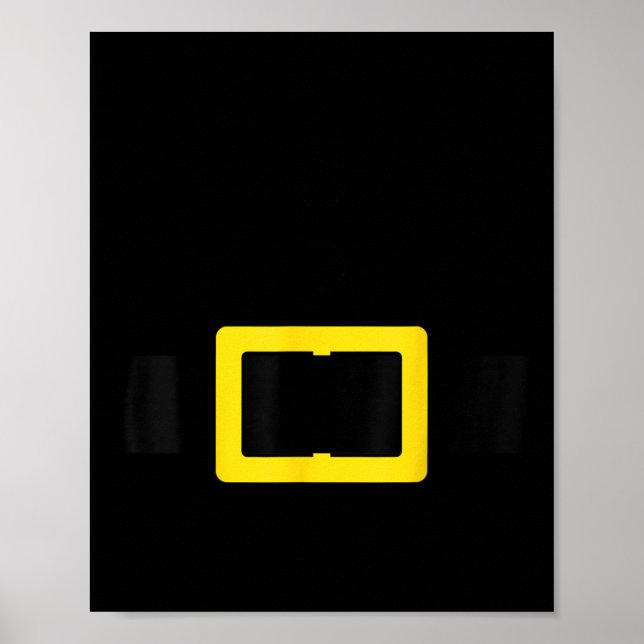 Póster Santa Belt Funny Cute Halloween Christmas Costume  (Frente)