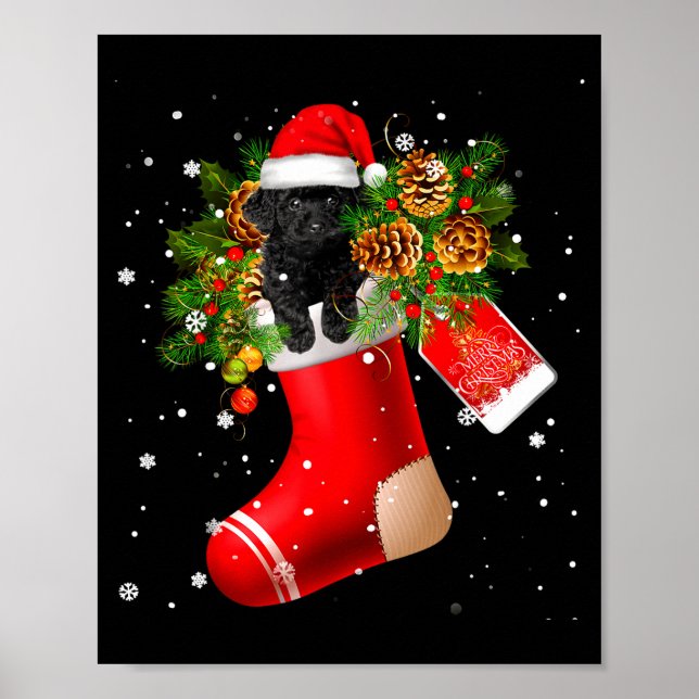 Póster Santa Black Toy Odle In Christmas Sock Pajama  (Frente)