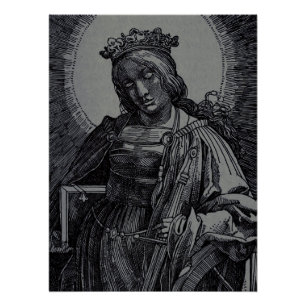 Póster Santa Catalina de Alejandría por Lucas van Leyden