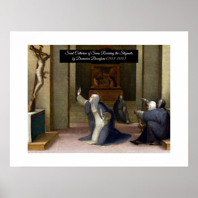 Póster Santa Catalina recibe el Stigmata (Frente)
