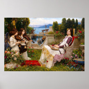 Póster Santa Cecilia de John William Waterhouse