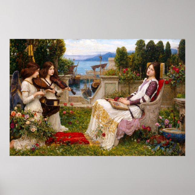 Póster Santa Cecilia de John William Waterhouse (Frente)
