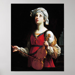 Póster Santa Cecilia, Guido Reni