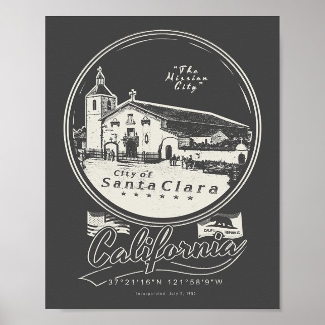 PÓSTER SANTA CLARA CALIFORNIA (Frente)