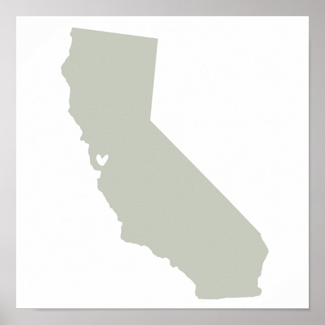 Póster Santa Clara, Poster de Amor de California (Frente)