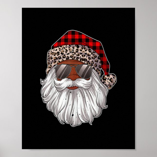 Póster Santa Claus, afroamericano, Navidades negros, Leop (Frente)