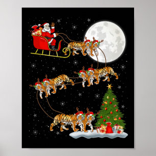 Póster Santa Claus Bengalí Trineo Volador Divertido Mágic