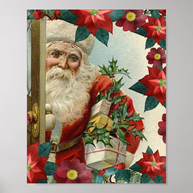 Póster Santa Claus bringing gifts and presents (Frente)